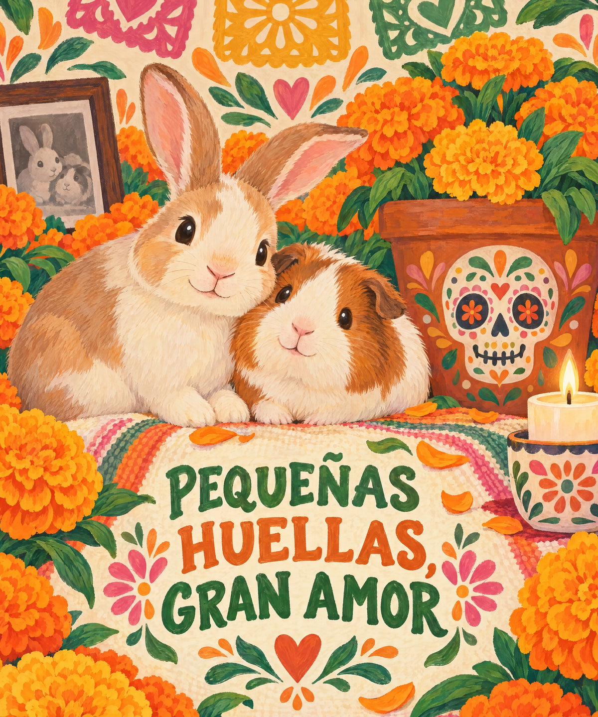Pequeñas Huellas, Gran Amor blanket, full design