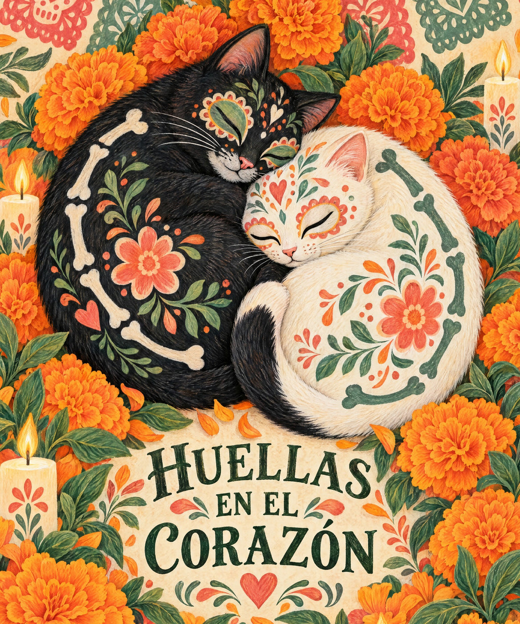 Huellas en el Corazón blanket, full design