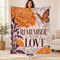 Remember with Love blanket, held open