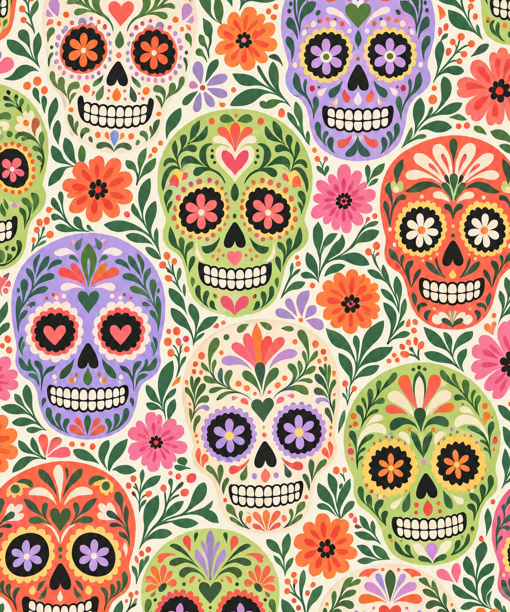 Sugar Skull Pattern blanket, full design
