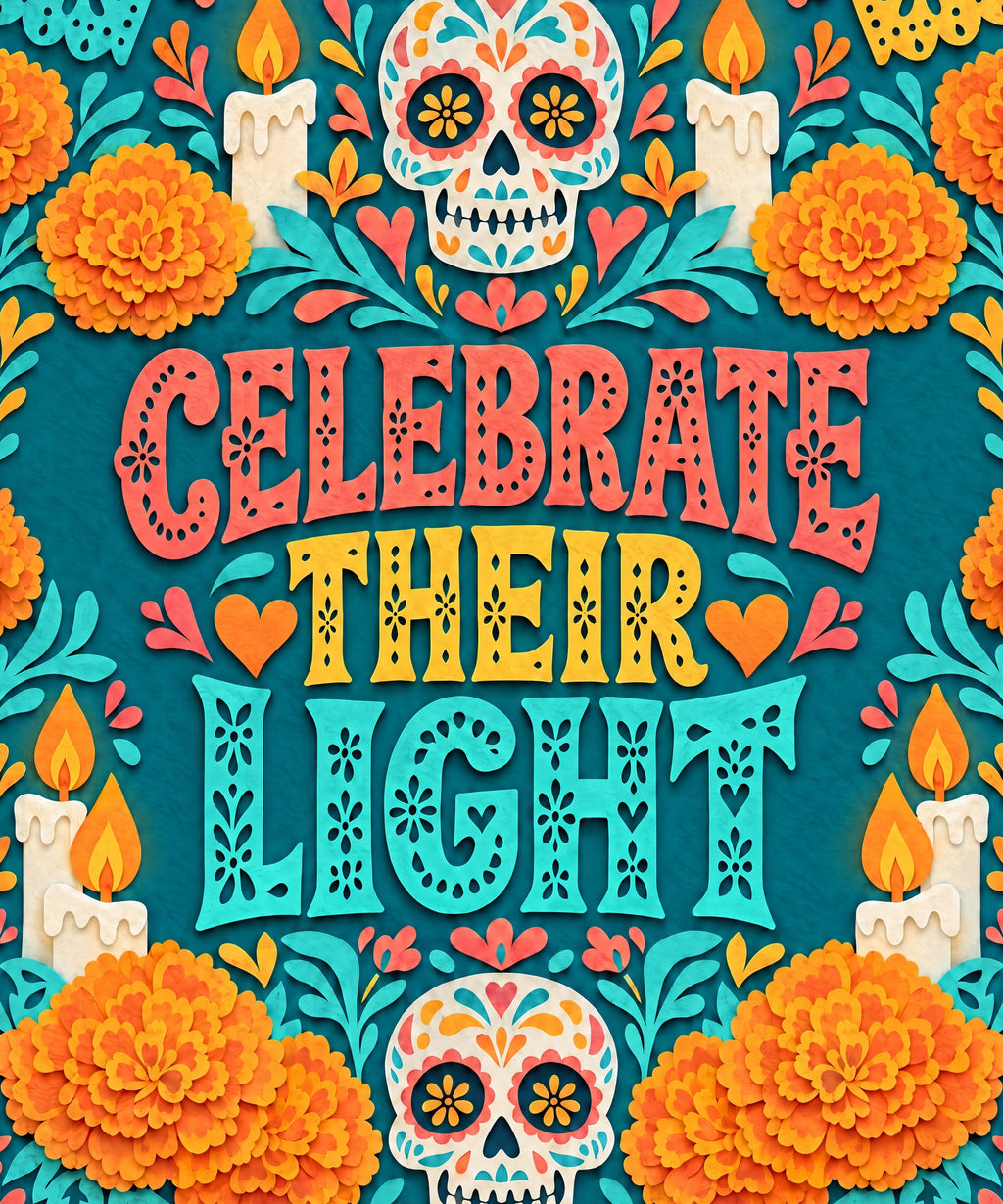 Celebrate Their Light blanket, full design