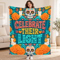 Celebrate Their Light blanket, held open