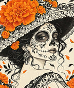 Catrina in Ink blanket, full design