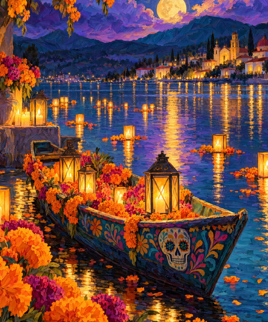 Lantern Boat blanket, full design