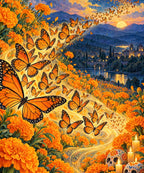 Monarch Flight blanket, full design