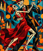 Cubist Tango blanket, full design