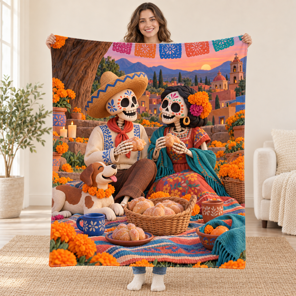 Picnic Together blanket, held open