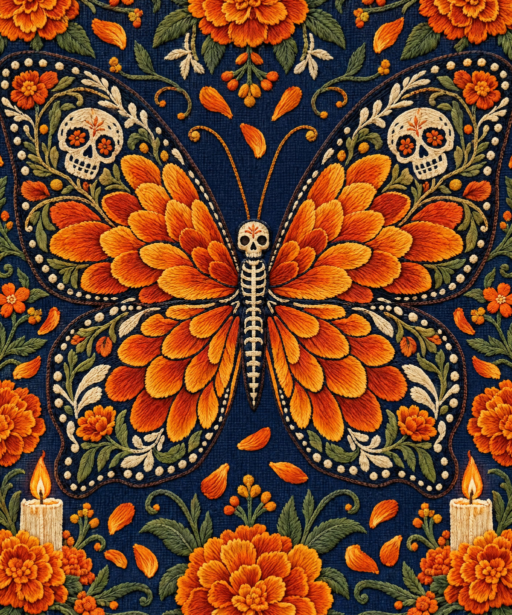 Marigold Butterfly blanket, full design