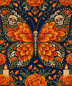 Marigold Butterfly blanket, full design