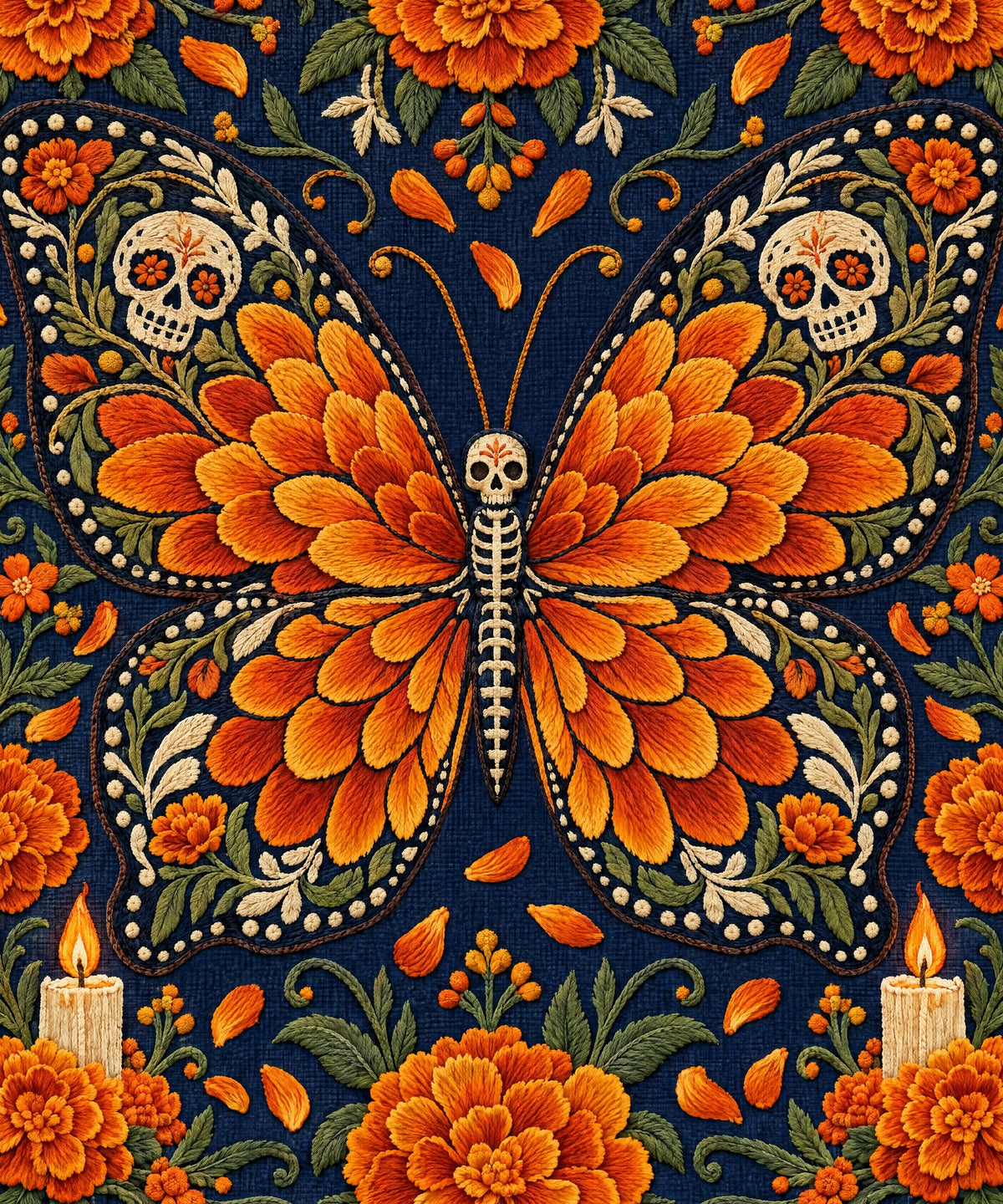 Marigold Butterfly blanket, full design