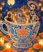 Teacup Plaza blanket, full design
