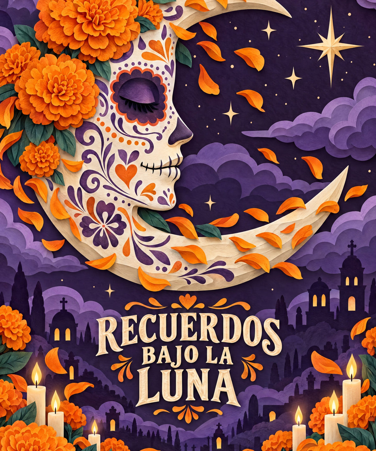 Recuerdos Bajo la Luna blanket, full design