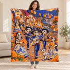 Talavera Parade blanket, held open