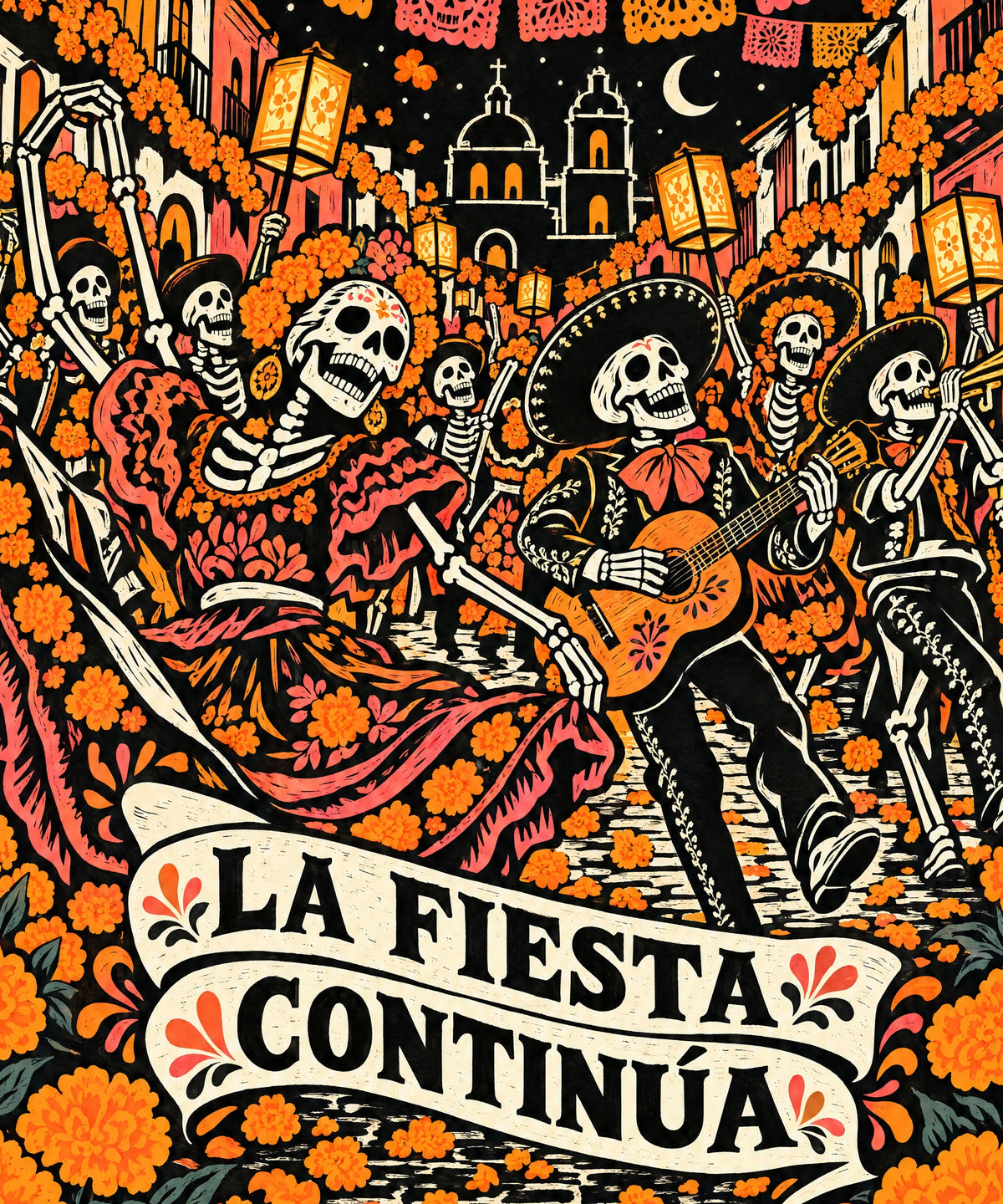 La Fiesta Continúa blanket, full design