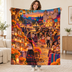 Plaza Celebration blanket, held open