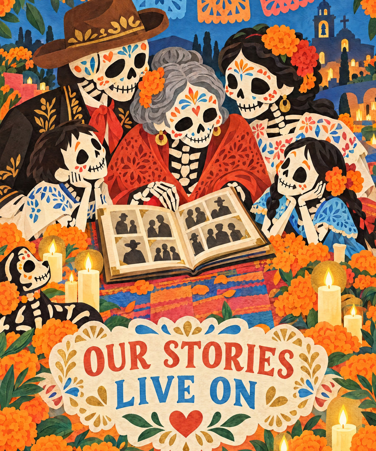 Our Stories Live On blanket, full design