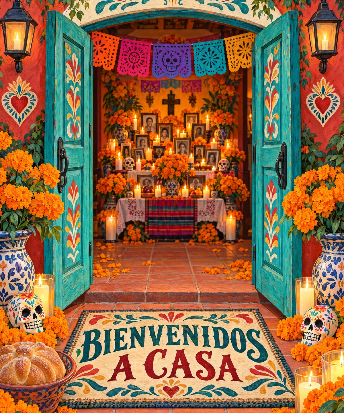 Bienvenidos a Casa blanket, full design