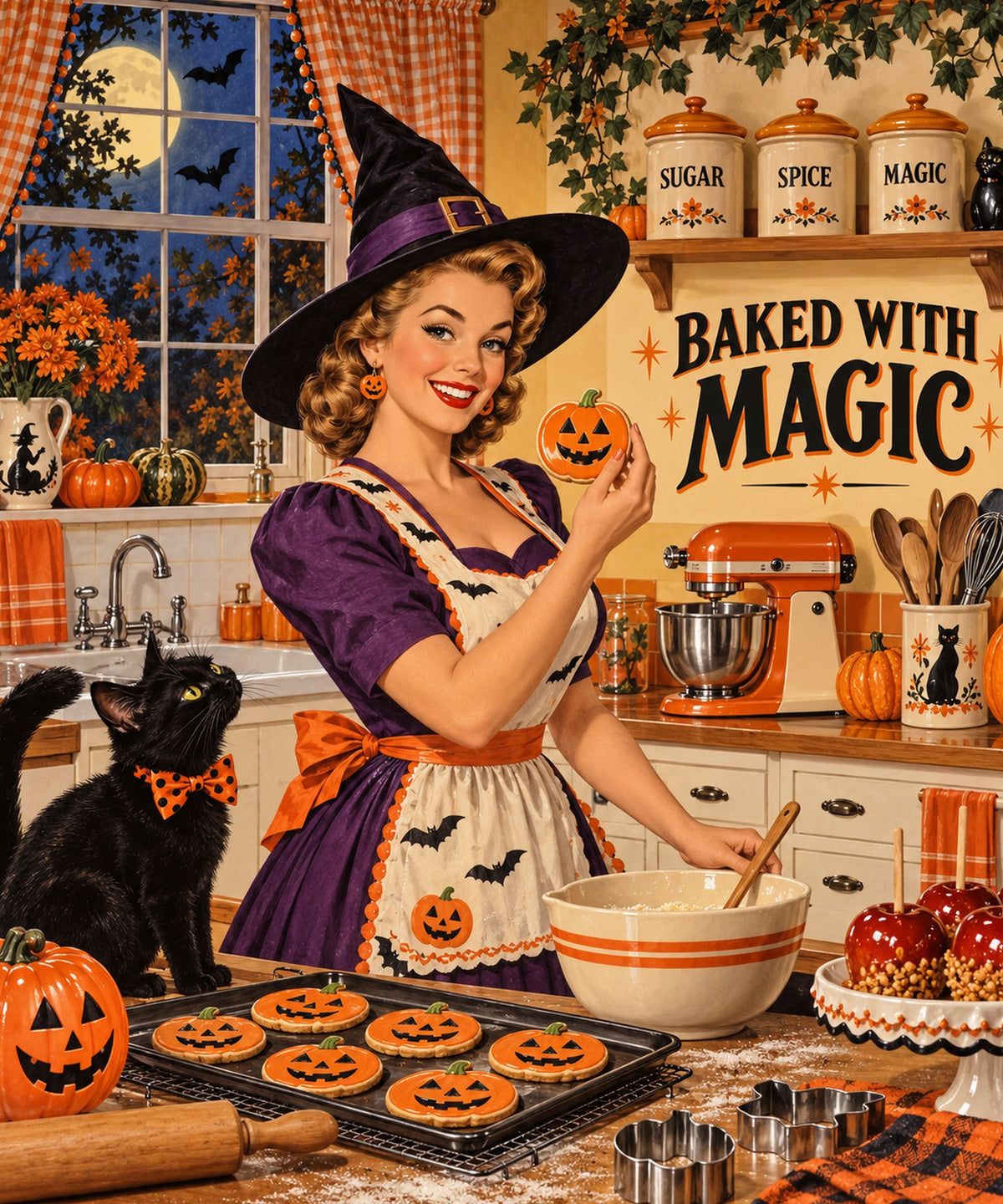 Bewitching Baker blanket, full design