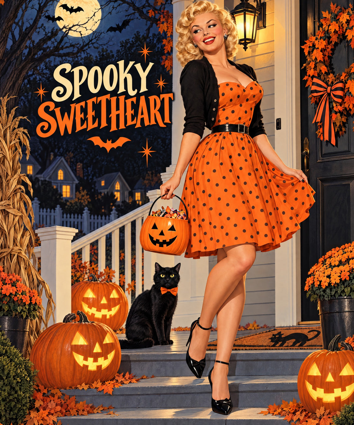 Spooky Sweetheart blanket, full design