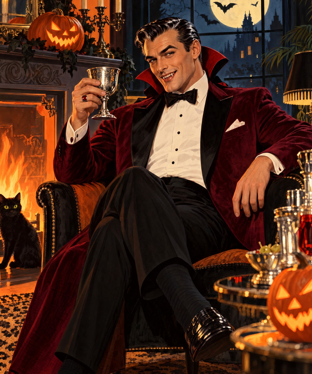 Vampire Lounge blanket, full design