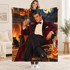 Vampire Lounge blanket, held open