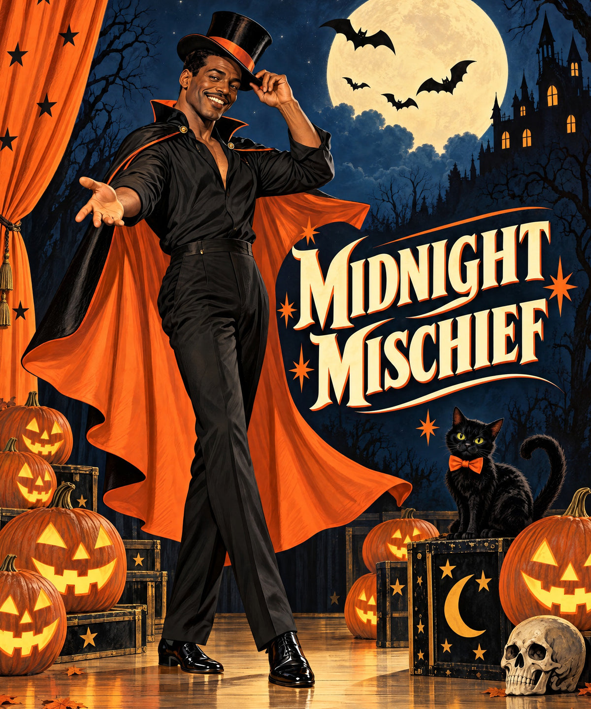 Midnight Mischief blanket, full design