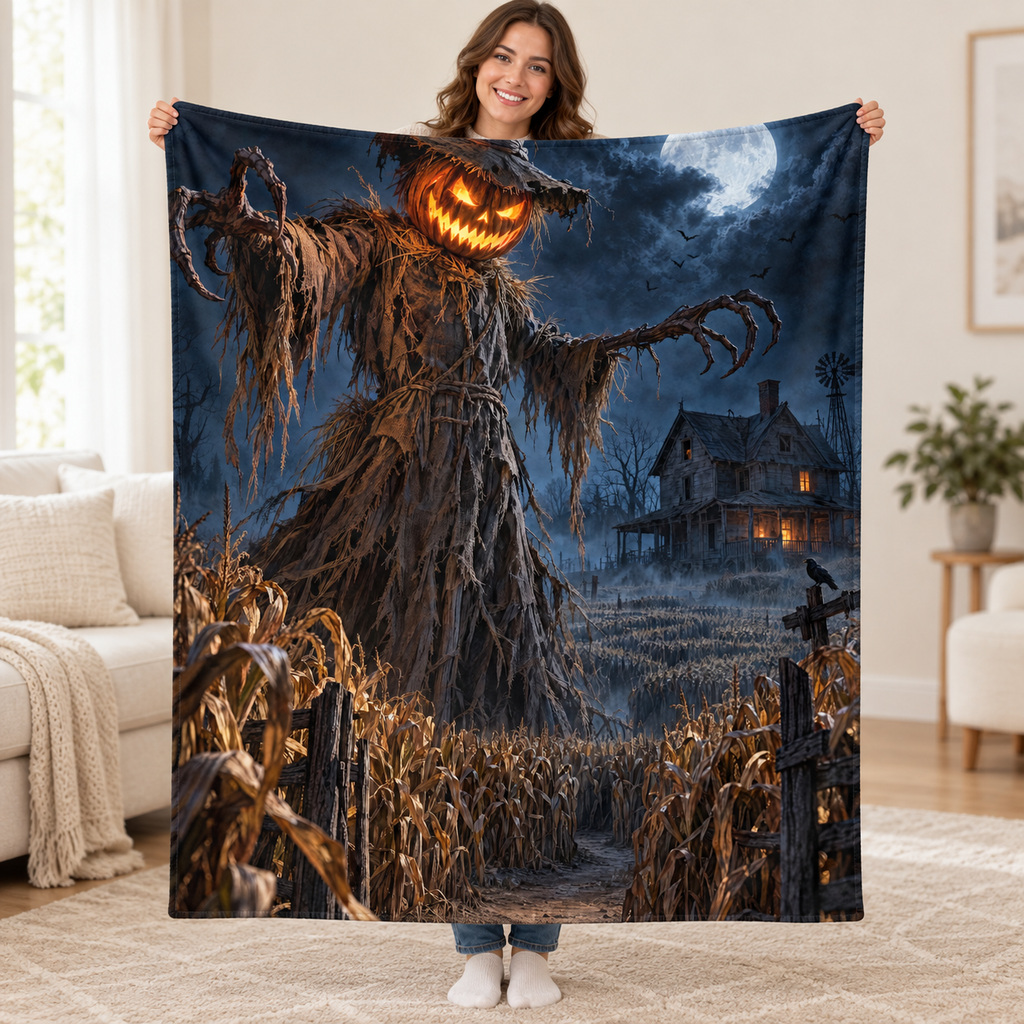 Harvest Watcher blanket, held open