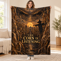 Cornfield Whispers blanket, held open