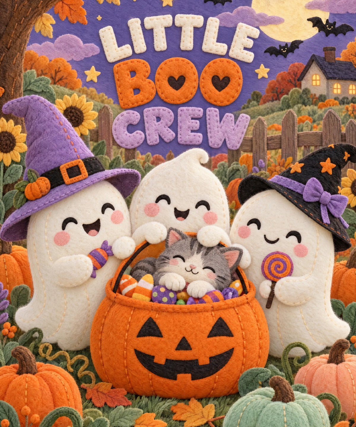 Little Boo Crew blanket, full design