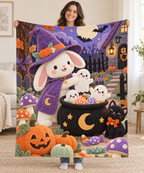 Bunny Magic blanket, held open