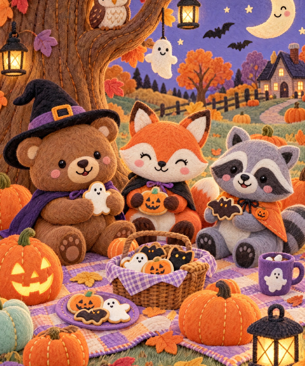 Pumpkin Picnic blanket, full design