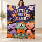 Little Monsters blanket, held open