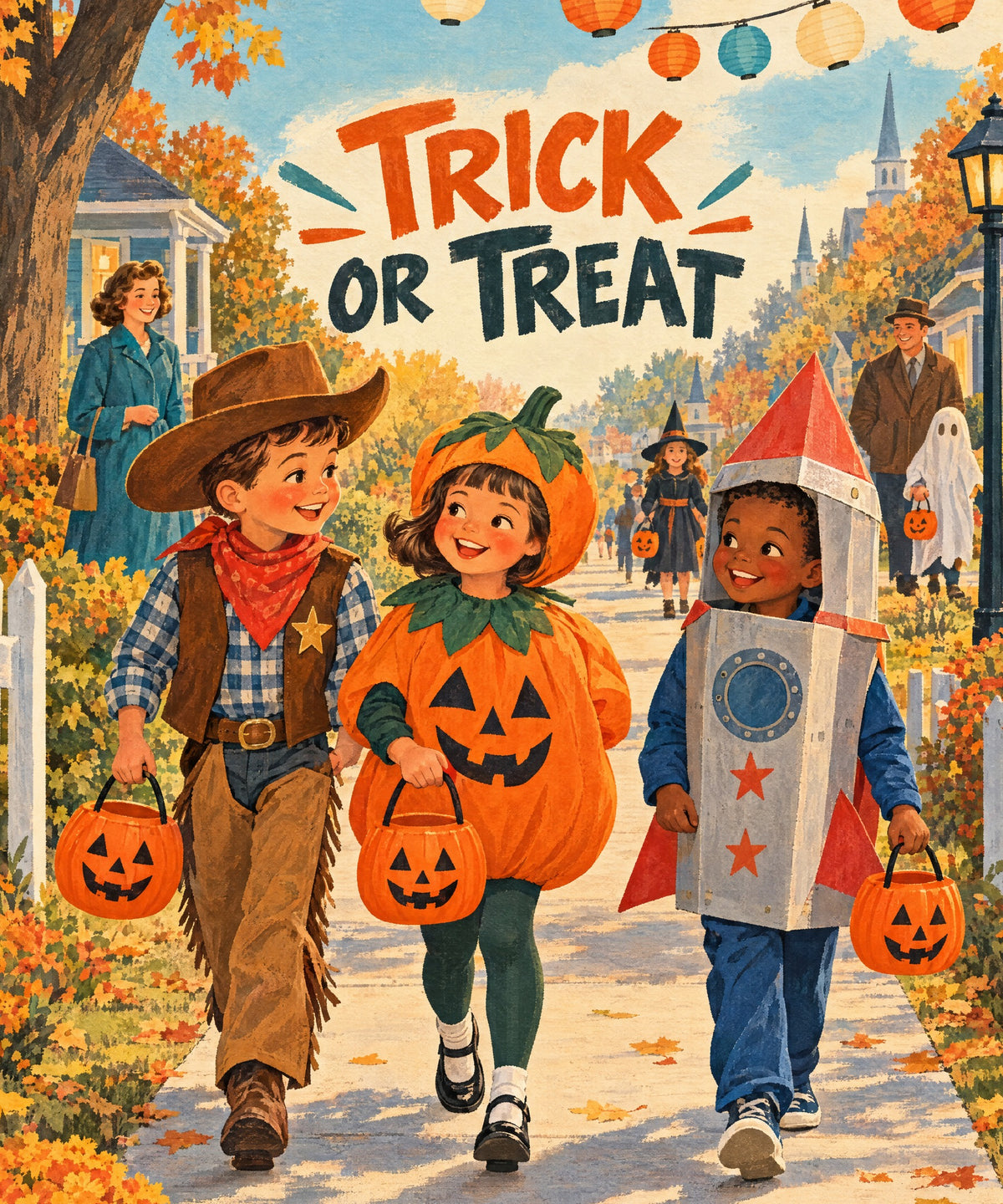 Trick or Treat blanket, full design