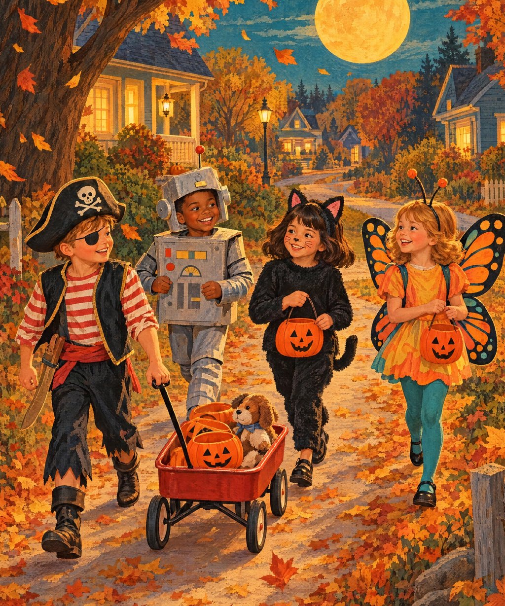 Pumpkin Pail Express blanket, full design