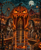 Pumpkin Funhouse blanket, full design