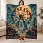 Wheel of Shadows blanket, held open