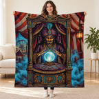 Fortune Under Glass blanket, held open