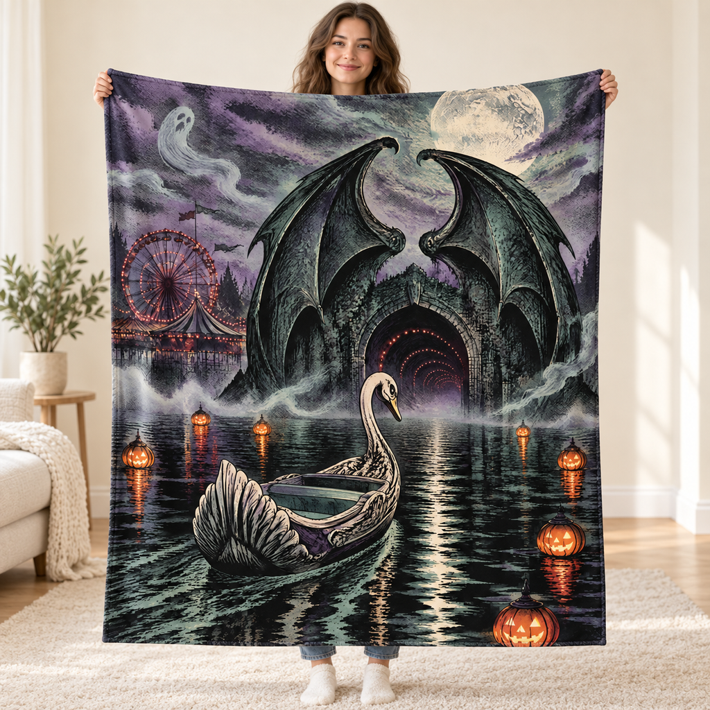 Tunnel of Phantoms blanket, held open