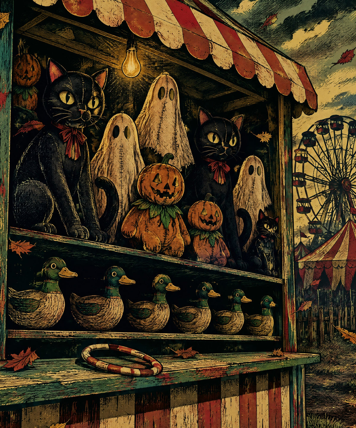 Haunted Prize Stall blanket, full design