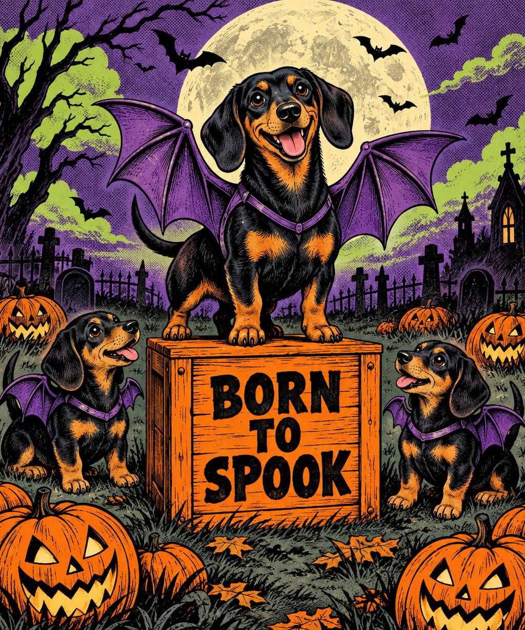 Bat Dog Flight School blanket, full design