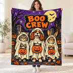 Boo Crew Buddies blanket, held open
