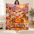 Caramel River Voyage blanket, held open