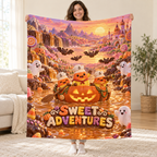 Caramel River Voyage blanket, held open