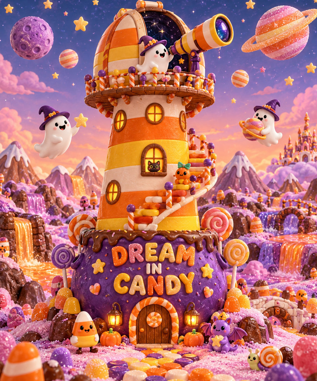 Candy Corn Observatory blanket, full design