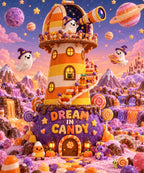Candy Corn Observatory blanket, full design