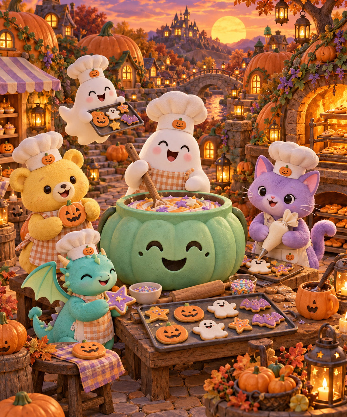 Pumpkin Sugar Bakery blanket, full design