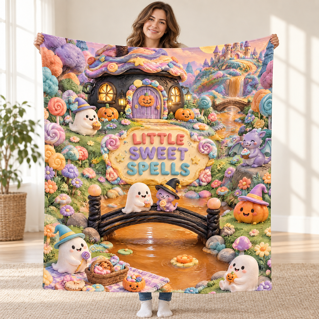 Licorice Bridge Picnic blanket, held open