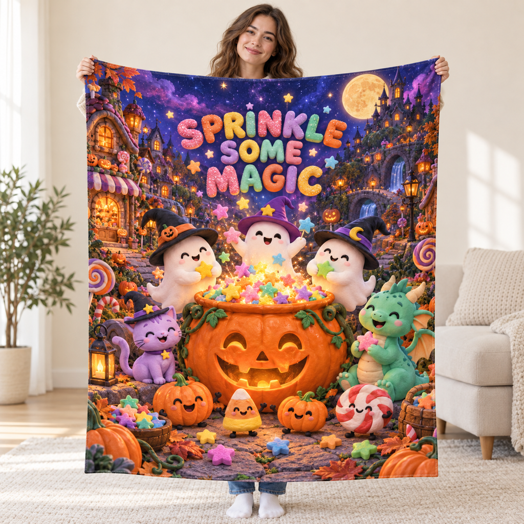 Sugar Star Festival blanket, held open