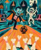 Midnight Monster Bowling blanket, full design