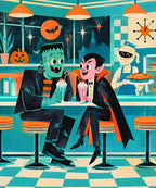 Diner After Dark blanket, full design